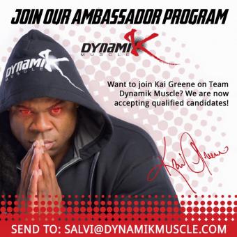 Kai greene et sa nouvelle marque DYNAMIK MUSCLE